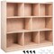 Natural Wood Kids Storage Cabinet 8 Compartments Child-Friendly